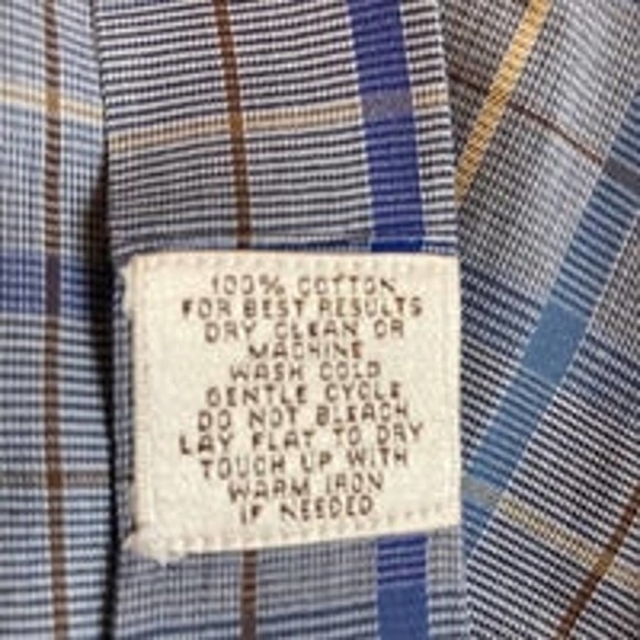 Peter Millar Blue Plaid Buttondown - Size XL - Picture 5 of 6